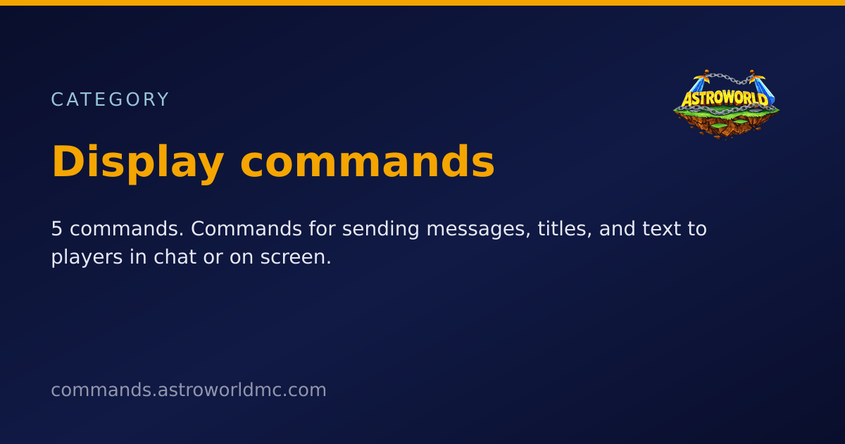 Minecraft Color Name Command Display Commands in Minecraft | Astroworld